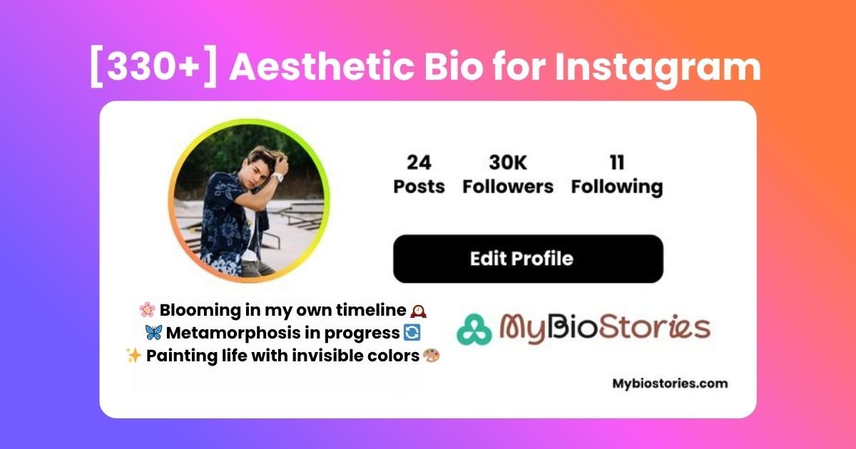 Aesthetic Bio for Instagram ideas with soft, cute, and aesthetic profile lines