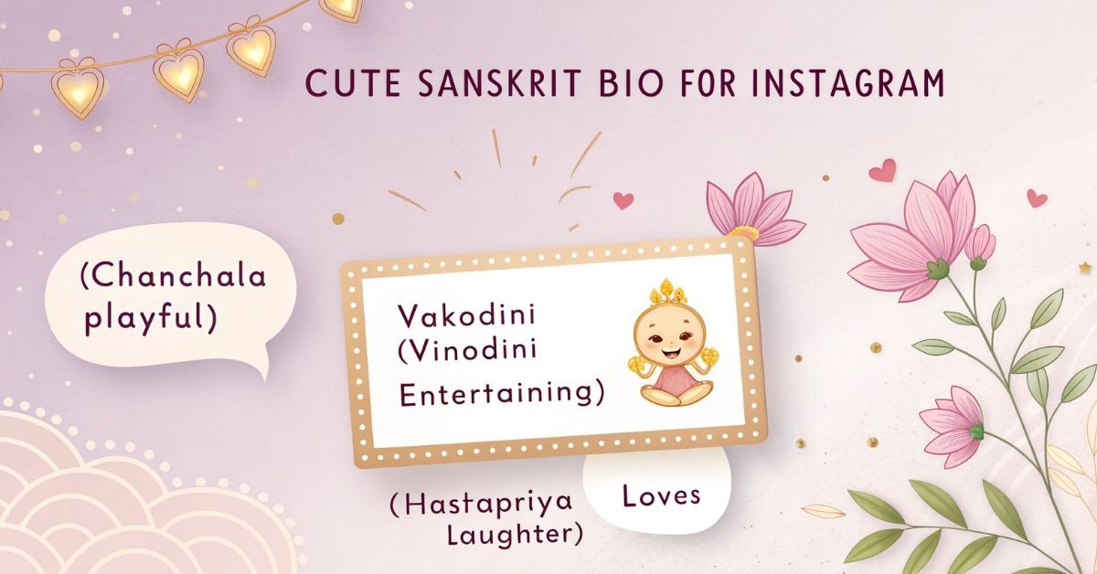 Cute Sanskrit bio for Instagram – sweet, aesthetic and beautiful bios for girls"