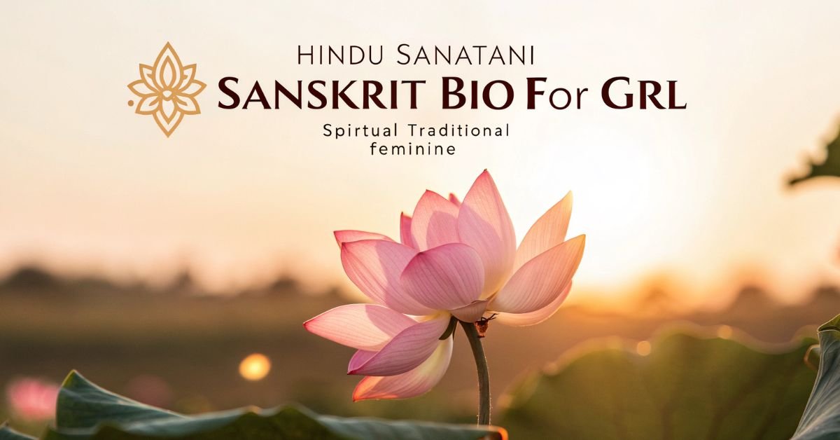 Explore Hindu and Sanatani Sanskrit bio ideas for girls. Powerful, devotional, and spiritually rich bios for Sanatan Dharma followers.