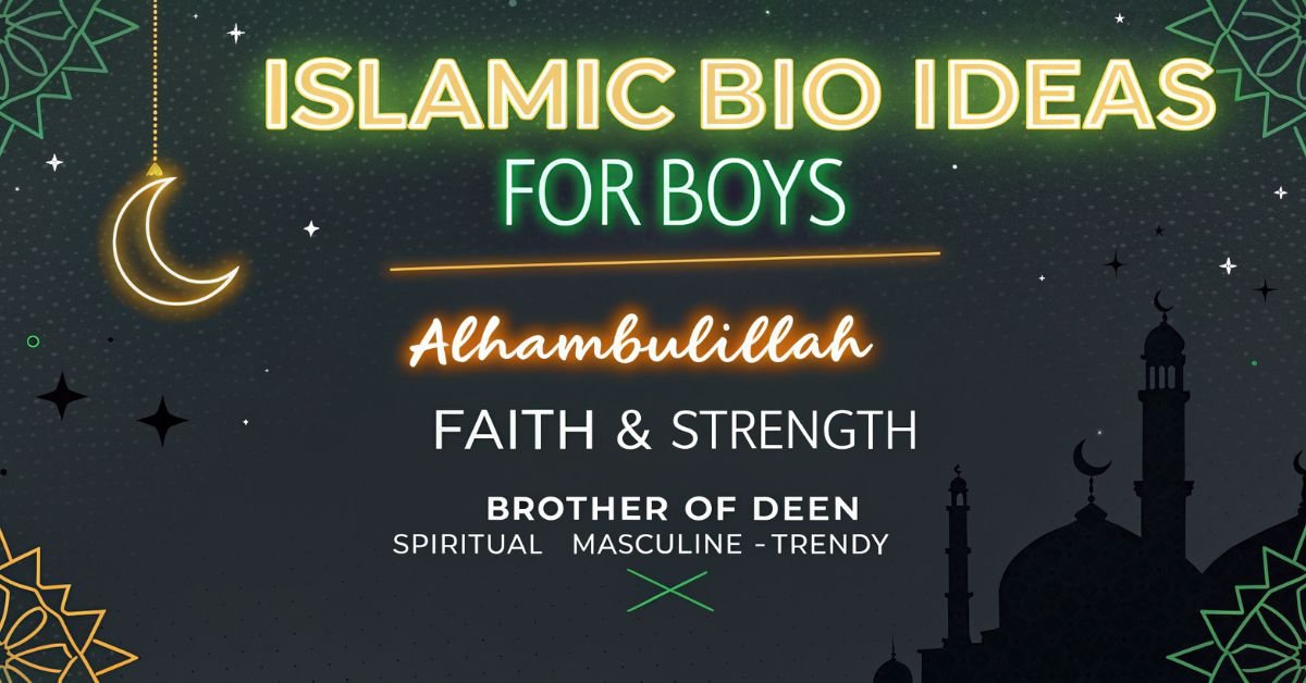 Islamic Bio Ideas for Boys Discover the best Islamic bio ideas for boys on Instagram! Explore stylish, cool, and faith-filled bios to express personality, confidence, and Islamic values.