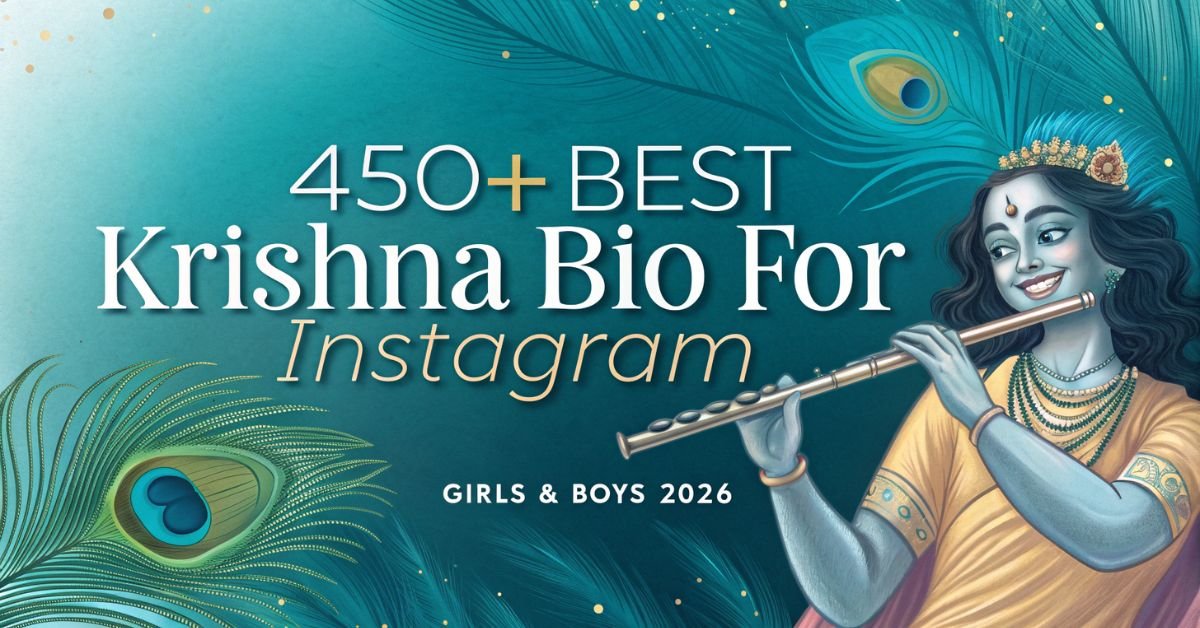 Krishna bio for Instagram with spiritual, aesthetic and devotional bio ideas inspired by Lord Krishna