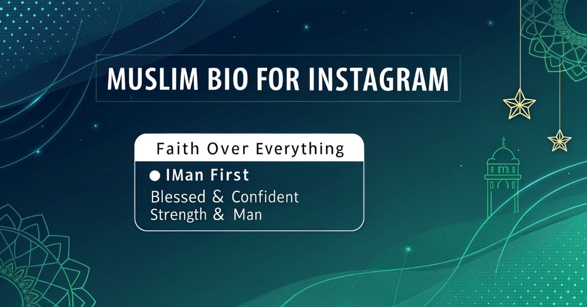 Explore Muslim bio ideas for Instagram. Find Islamic, stylish, and faith-based bios to express identity and belief beautifully.