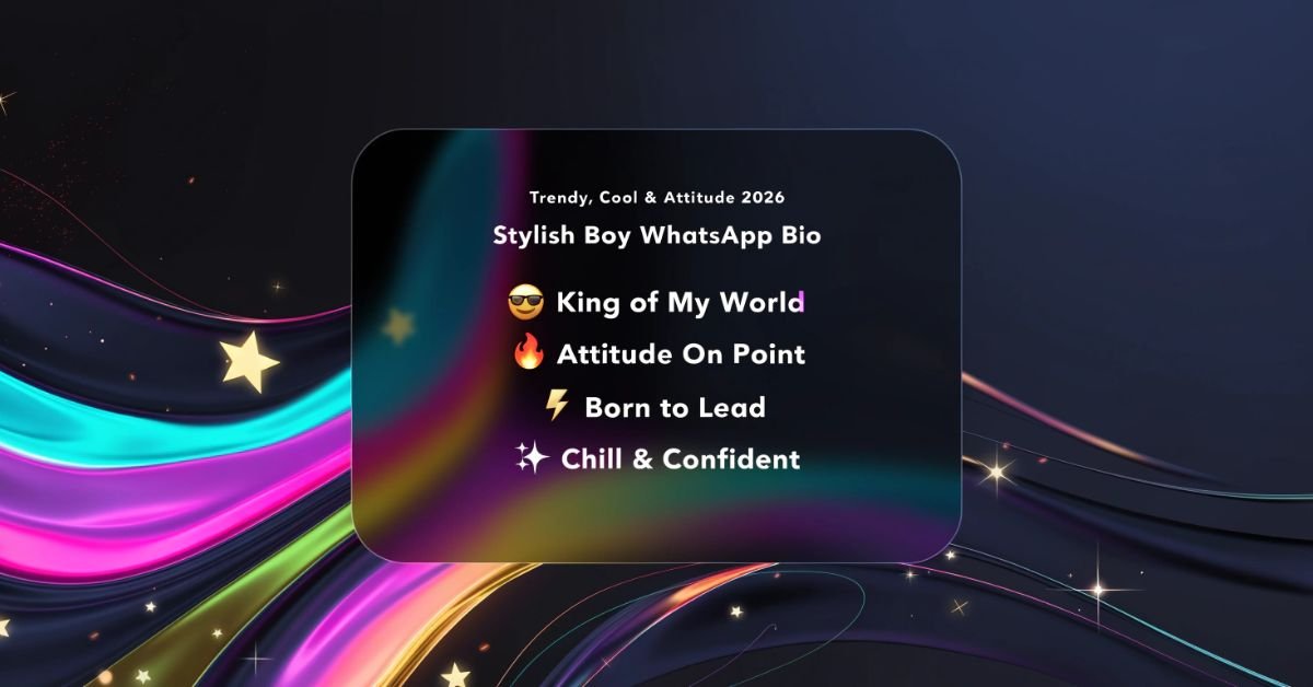 WhatsApp bio stylish boy ideas with cool, attitude, and trendy profile lines