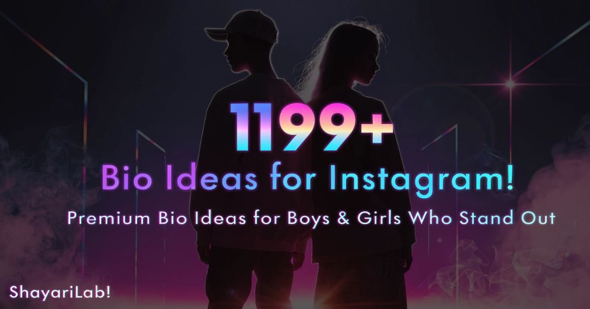 Huge collection of trendy Instagram profile bio ideas with attitude, love and motivational lines