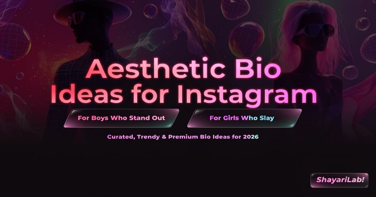 Artistic and aesthetic Instagram profile tagline ideas for boys and girls