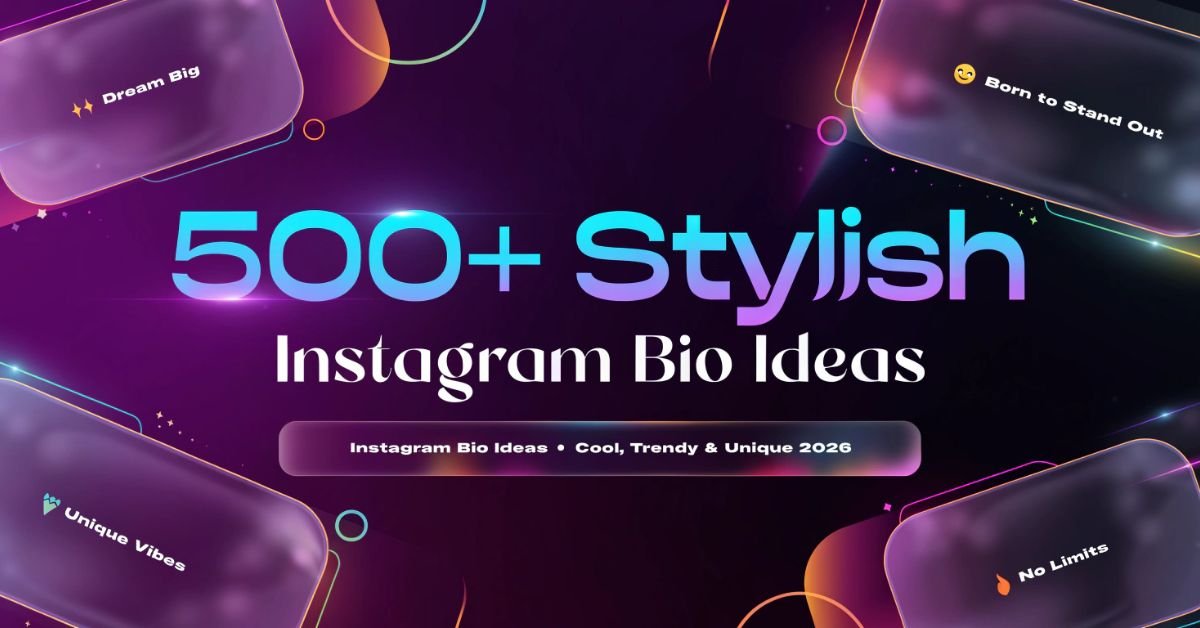 Instagram stylish bio with aesthetic, trendy, and modern profile ideas for boys and girls