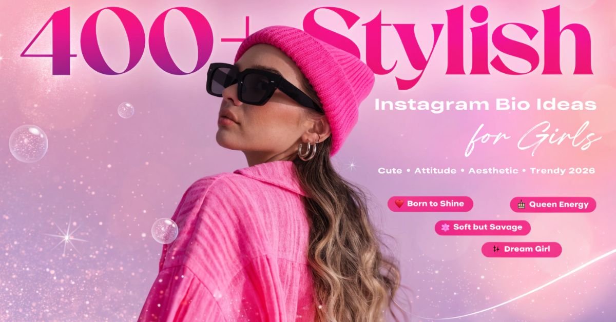 Stylish bio for Instagram girl with aesthetic, trendy and modern profile lines